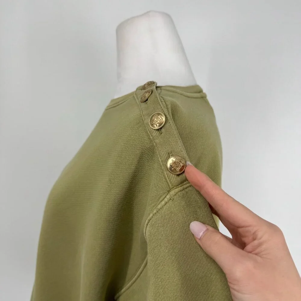 J.Crew Heritage Fleece Cropped Sweatshirt Size S